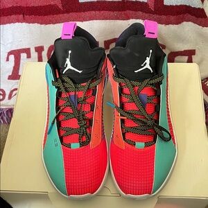 Air Jordan XXXV. Colorful Air Jordan Sneakers. NEW never worn. + Jordan shoe box